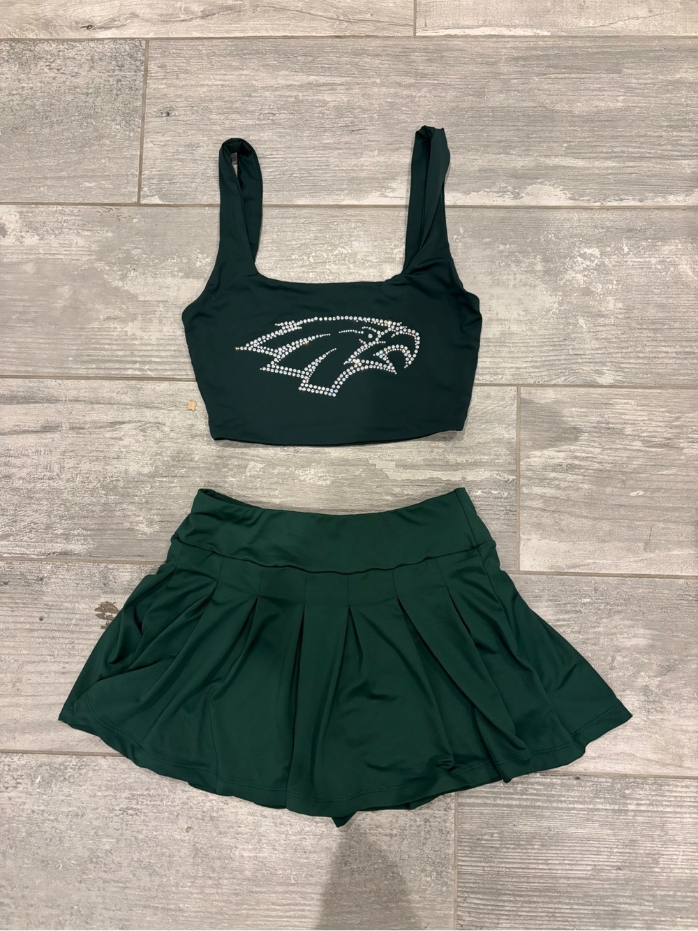 Handmade Philadelphia Eagles Matching Skirt/Tank Top Set